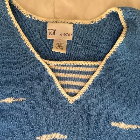 Blue Nautical Sweater with Lighthouse Design - Picture 5 of 7